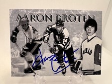 Aaron Broten Signed Custom Card Roseau Minnesota NHL MSHSL Legends All-Time
