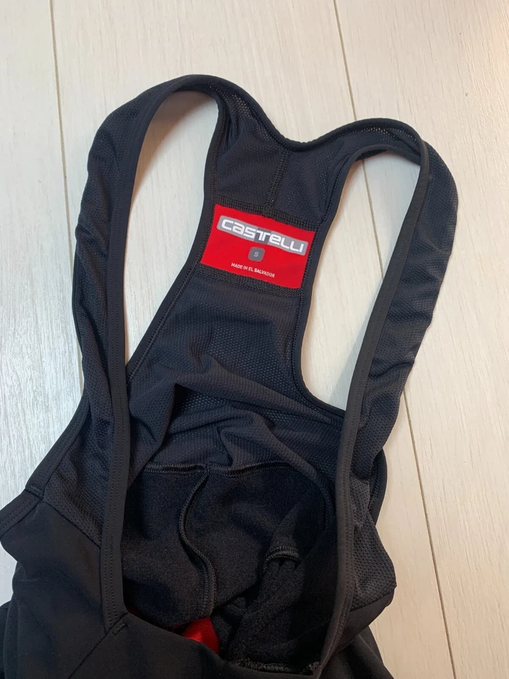 Calça de ciclismo Castelli Velocissimo 5 bibtight acolchoada preta/vermelha tamanho P masculina - Imagem 3 de 4