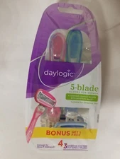 Daylogic 5-blade  4 razors for women moisture oils W/botanical oil