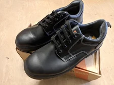 New British Army Goliath YDS Black Steel Toe Derby Cut Safety Shoes Size 10 UK