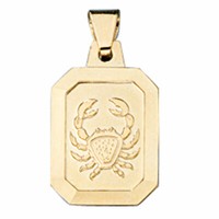 Sternzeichen Krebs - GoldanhäNger AnhäNger, 333 Gold, Halsschmuck, Unisex
