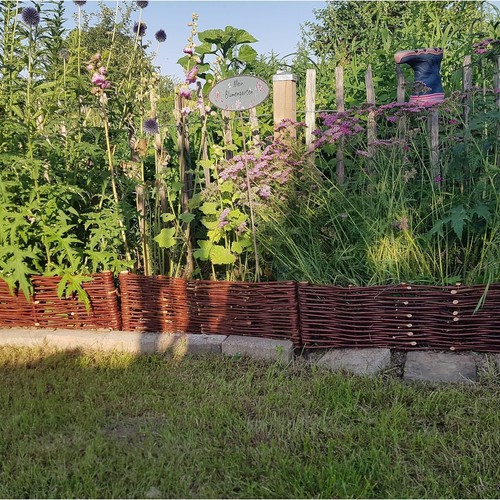 Beeteinfassung Weide Weidenzaun Beetumrandung Rasenkante Steckzaun Palisade Holz - Bild 249 von 258
