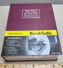 NEW Book Safe Sealed Fake Dictionary Secret Book Hidden Safe Hide Cash Key Lock
