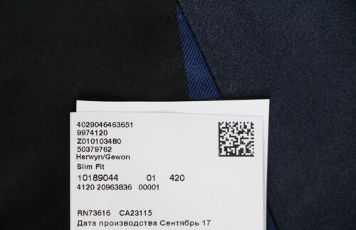 HUGO BOSS Smoking, Mod. Herwyn/Gewon, Gr. 54 / US 44R, Slim Fit, Medium Blue - Bild 12 von 12