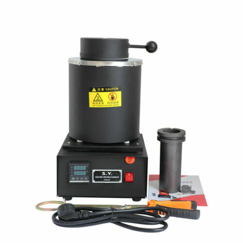 1/2/3KG Electric Metal Melting Furnace Melter Gold Silver W/Heat Protection &ACC - Picture 29 of 52