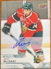 2018-19 Upper Deck CHL Autographs Jared McIsaac #14 Halifax Mooseheads