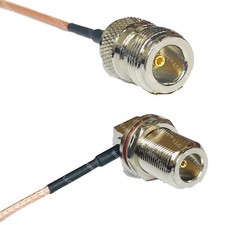 RG316 N FEMALE to N Female Bulkhead Angle RF Cable Rapid-SHIP LOT