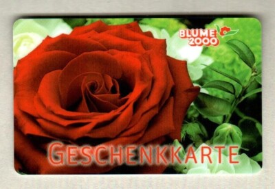 BLUME 2000 ( Germany ) Red Rose 2011 Gift Card ( 0 ) eBay