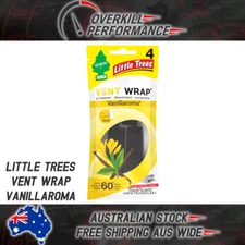 Little Trees Air Freshener Vent Wrap Vanillaroma 4 Pack - Car Truck Home Office