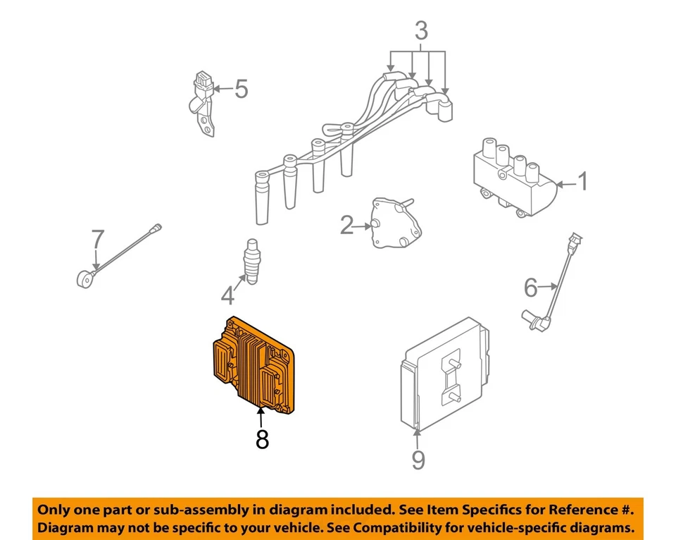 Módulo de control del motor usado (ECM) se adapta a: Chevrolet Aveo 2004 control electrónico Mo Foto 3 de 4