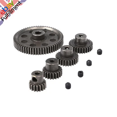 1/10 Metal Spur Differential Gear 17-64T Motor Pinion Cogs For HSP RC Car