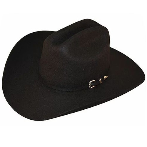 22LS 6 7/8 In. Lone Star Stallion 4X Black Felt Adult Cowboy Hat Small - 第 1/1 張圖片