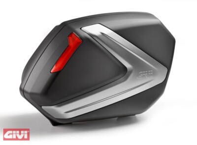 NEU! GIVI V37 Seitenkoffer-Satz (2 Stück) schwarz-silber-rot Monokey  SIDE V37N