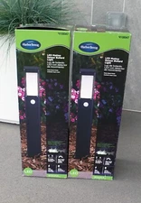 Set of 2 Harbor Breeze LED Motion Sensor Bollard Outdoor Low Voltage Lights 12V