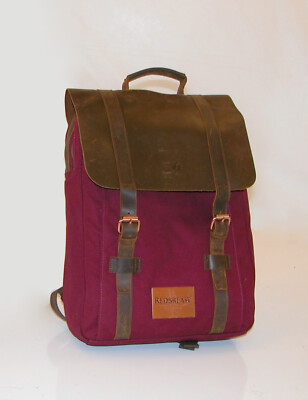 Backpack/computer bag.  Real leather. Whiskey leather Laptop Backpack - Classic - Swanky Badger main image 4