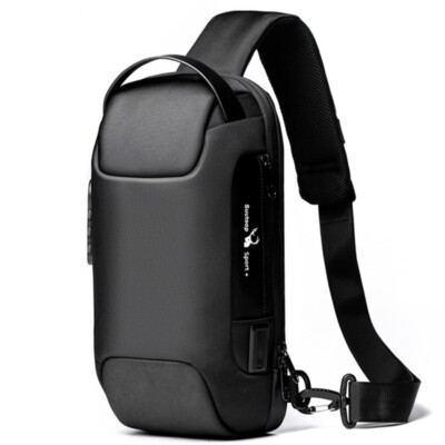 Men's Waterproof Crossbody Bag Shoulder Sling Short Travel