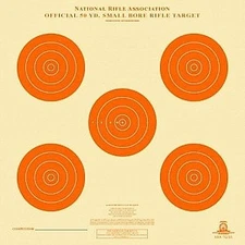 TQ-3/5 [A-12] 50 Yard Smallbore Rifle Target, 14" x 14", Orange (Qty.25)