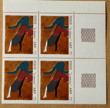 Timbre France 1986 N°2447 neuf** Arp "la danseuse" bloc de 4