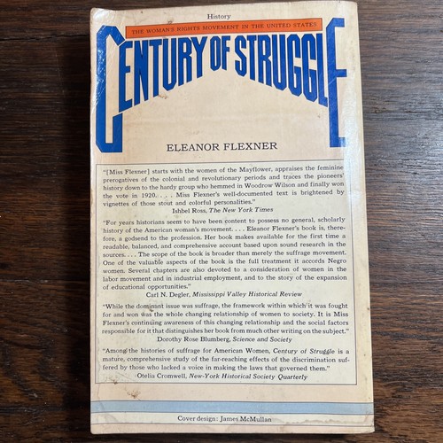 Century of Struggle: The Woman Rights Movement : Eleanor Flexner Vintage PB 1973 - Imagen 4 de 20
