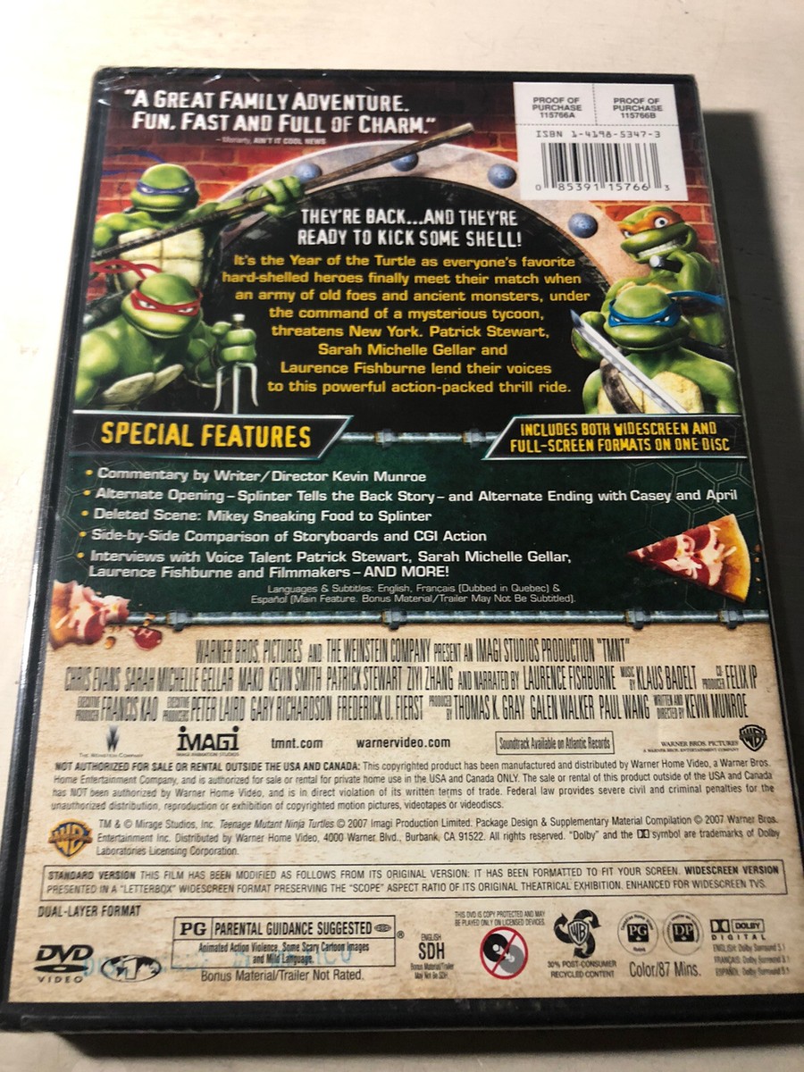 TMNT (2007) DVD NEW Sealed Animated Action Adventure AKA