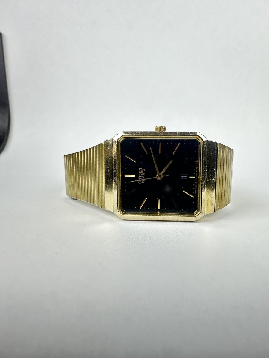 CITIZEN Quartz 6010-S20919 Black Dial 25mm Golden. Not Working | eBay