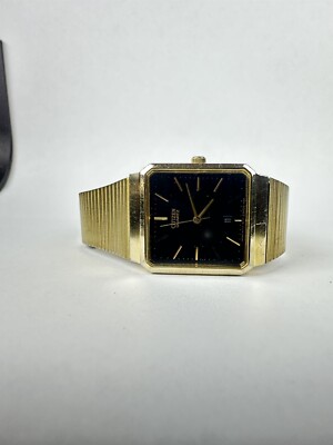 CITIZEN Quartz 6010-S20919 Black Dial 25mm Golden. Not Working | eBay