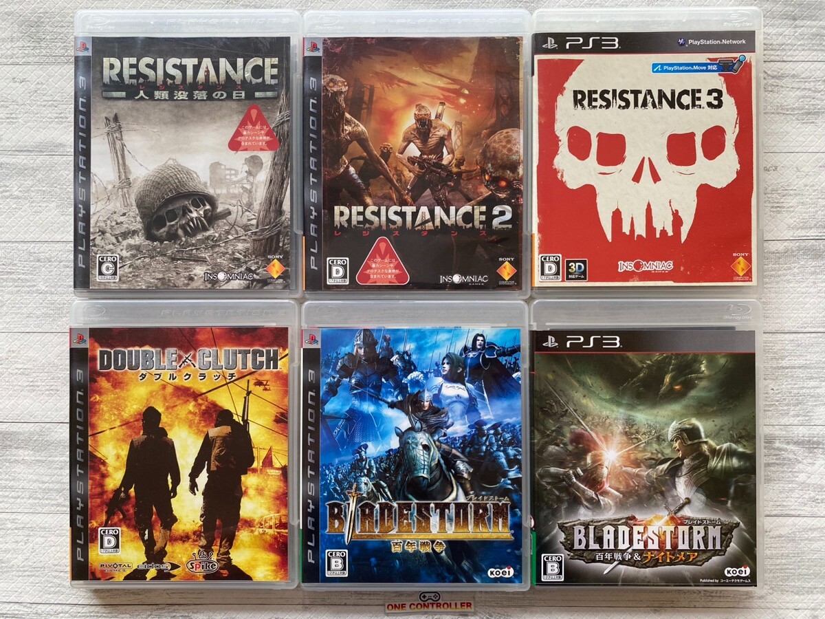 SONY PS3 Resistance Fall of Man & 2 3 & Double Clutch & BladeStorm