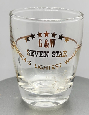 G & W Seven Star America's Lightest Whiskey Shot Glass