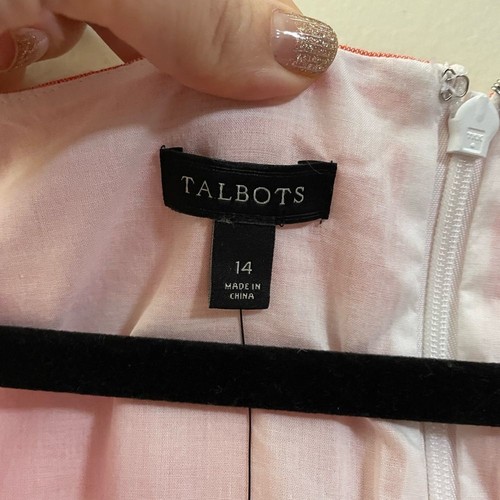 Neu mit Etikett Talbots Minikleid Leinenmischung gestreift Applikation in Lachs und Weiß - 14 - Bild 9 von 13