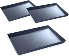 [1 o 3] Teglie per Pizza in Lamiera Blu 30x40 cm - Bordo Teglia da 3 cm - 3003F