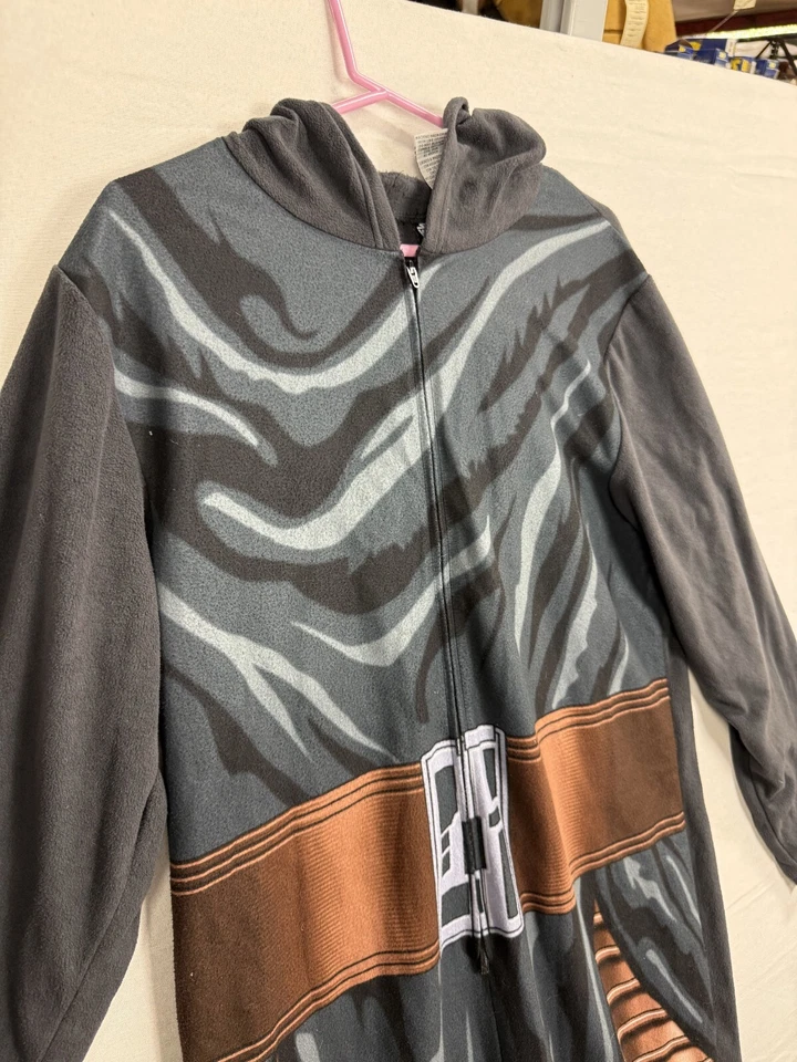 Mono Star Wars Para Hombre Grande Gris Marrón Estampado Una Pieza Con Capucha Cremallera Completa Foto 3 de 4