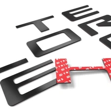 Black Raised Plastic Tailgate letter Inserts compatible with Silverado 2019-2026