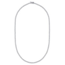 Certified 7 Ct SI/G-H Lab Grown Diamond Tennis Necklace 925 Sterling Silver