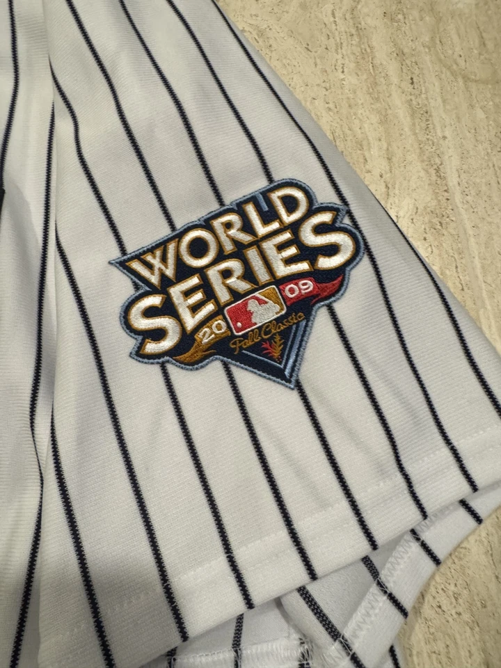 CC SABATHIA SIGNED AUTO 2009 AUTHENTIC WORLD SERIES Jersey JSA CERT - Image 4 of 4