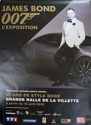 JAMES BOND 007 AUSSTELLUNG / ASTON MARTIN / RAUCHEN / AUTO - ORIGINAL POSTER