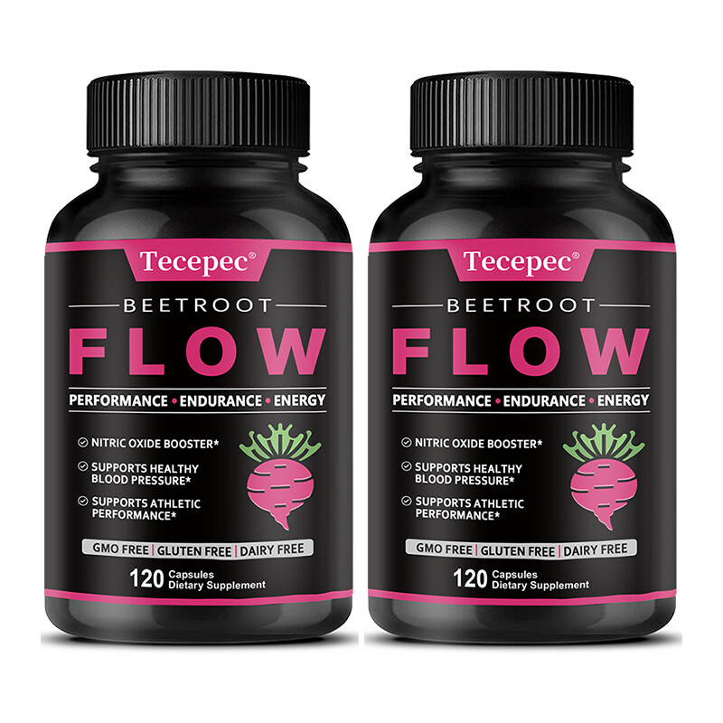 (Paquete de 2) Polvo orgánico de raíz de remolacha 1300 mg por porción, 240 cápsulas en total