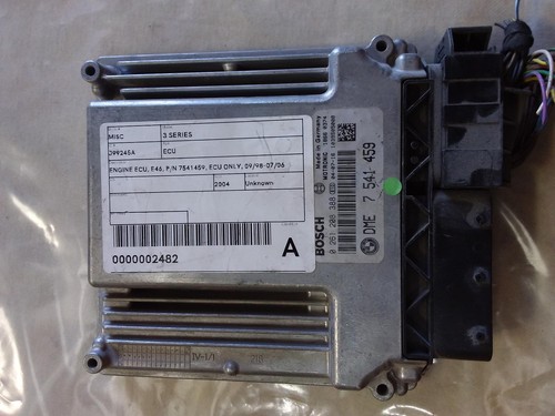 BMW 3 SERIES ECU ENGINE ECU, E46, P/N 7541459, ECU ONLY, 09/98-07/06 98 99 00 01
