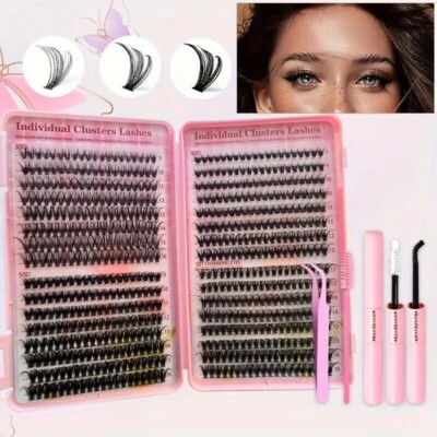 DIY Lash Cluster Wimpernverlängerung Set 640 Teile 30D40D50D einzelne Wimpern N034