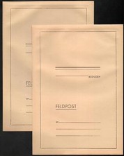 2 St&uuml;ck Feldpost Formulare WKII WWII  Blanco  *6400f