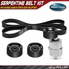 4x Serpentine Belt Drive Component Kit for Hyundai Sonata Forte Koup Kia Optima