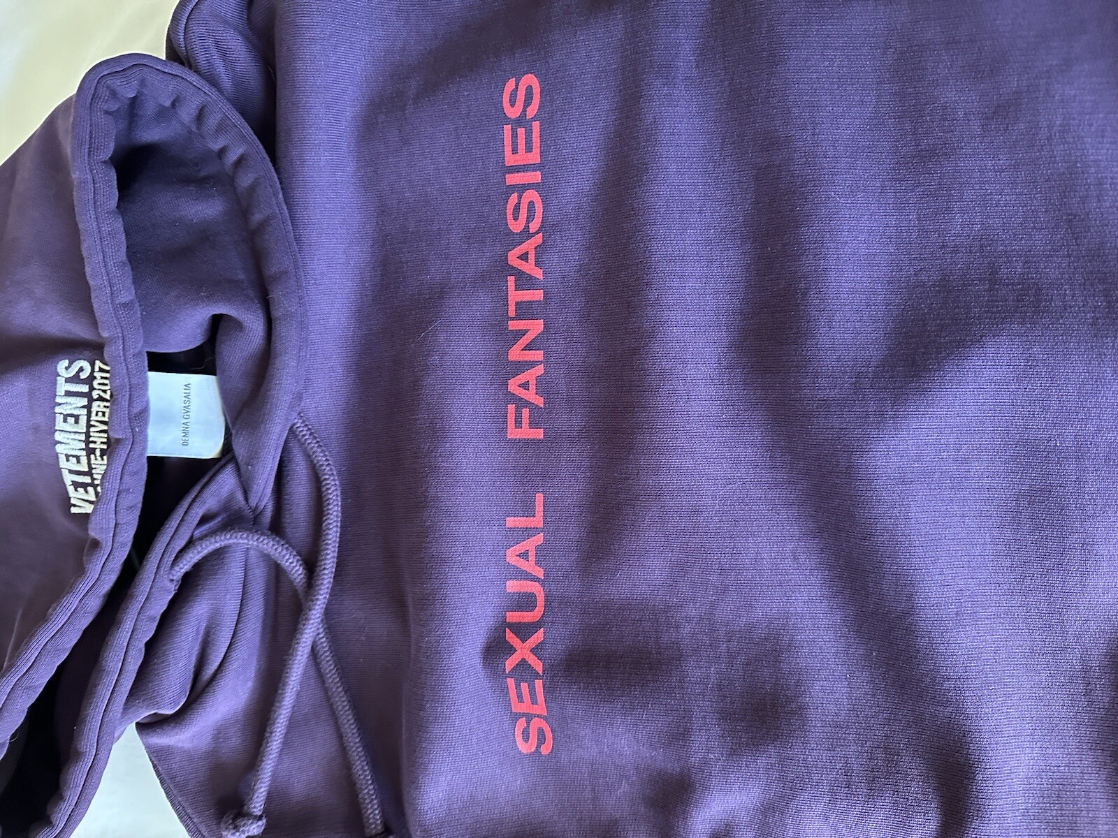 Vetements Sexual Fantasies Hoodie 2017 - Gem