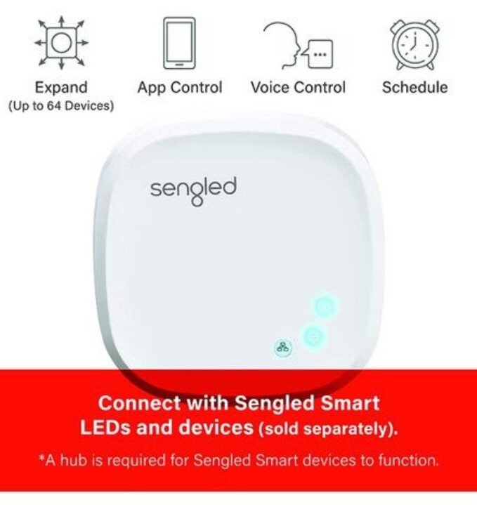 Sengled Smart Home Hub Z02-Hub Lights Bulbs Alexa Google Element