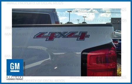 Set of 2: 2016 4x4 Decals - F stickers Parts Chevy Silverado GMC Sierra Bed Side - Bild 1 von 1
