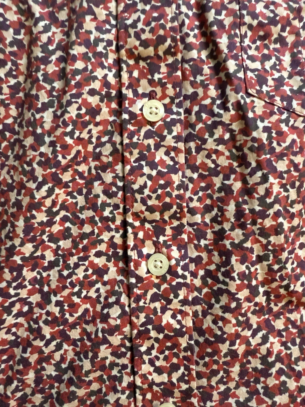 Duluth Trading Company Long Sleeve Button Down Pink & Purple Size Medium 