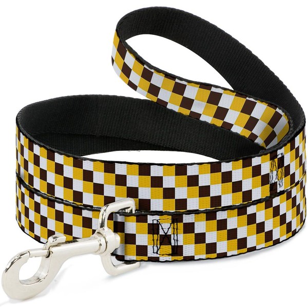 "Dog Leash Checker White/Gold/Brown Wide 1.5\" (Us Import)"-image
