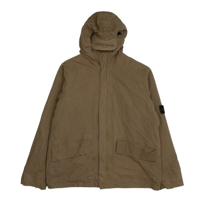 Stone Island A/W 05 Mussola Gommata Parka Integrated Cap Jacket Size X-Large 