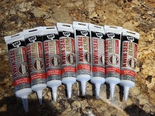 Lot of 8 Kwik Seal Ultra Clear Advanced Siliconized Kitchen and Bath Caulk 5.5oz