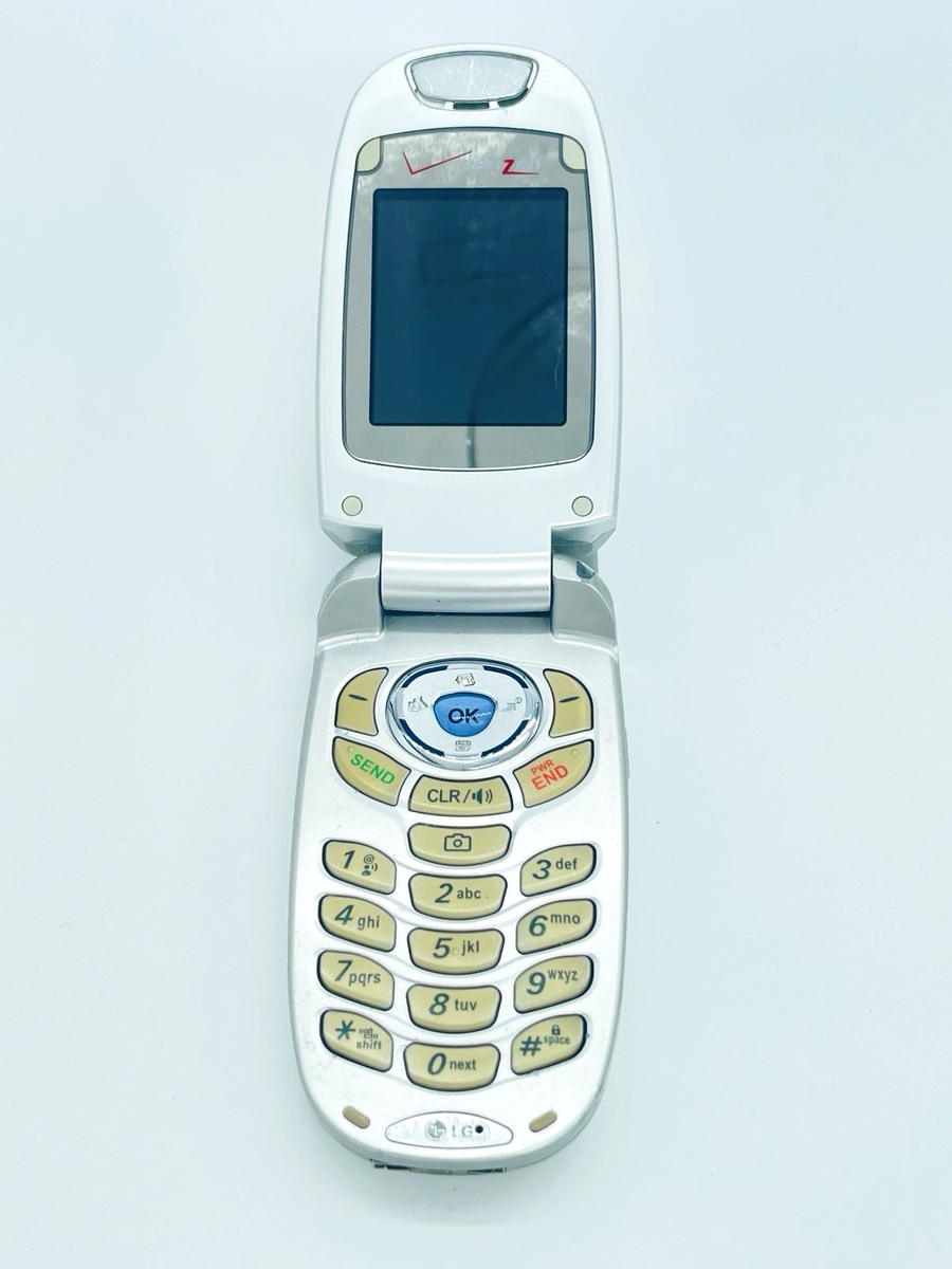 LG VX5200 Verizon Flip Phone Vintage Y2K Retro Cell Phone Silver