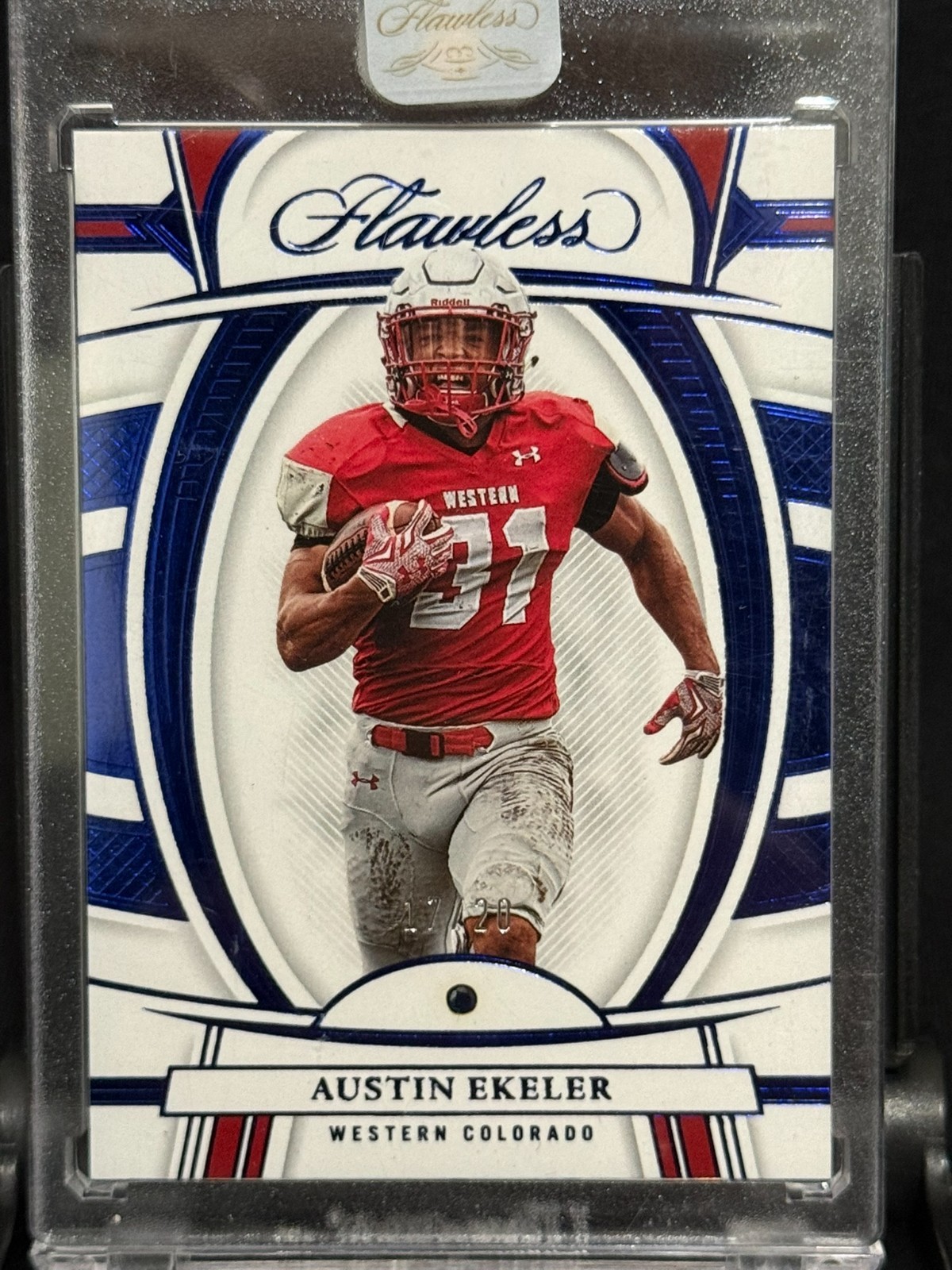 2023 Panini Flawless Austin Ekeler Sapphire Gem /20 #36 Western Colorado