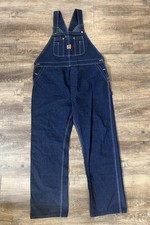 Vintage Big Ben Wrangler Overall Bibs 42x32 Dark Blue Cotton Work Wear Usa Made